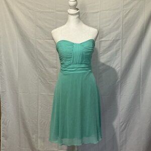 Cinderella Strapless Turquoise Dress